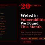 Top 20 Website Vulnerabilities We Found This Month